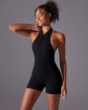 Elodie Seamless Scrunch Jumpsuit - Black