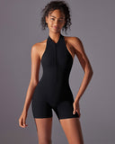 Elodie Seamless Scrunch Jumpsuit - Black