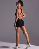 Elodie Seamless Scrunch Jumpsuit - Black