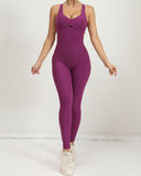 Estelle Seamless Scrunch Jumpsuit - Purple