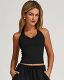 Rowena Crop Top - Black