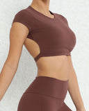Siena Crop Top - Brown