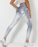 Normani Denim Scrunch Leggings