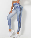 Normani Denim Scrunch Leggings