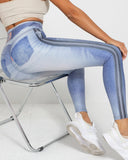 Normani Denim Scrunch Leggings