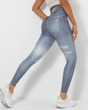 Normani Denim Scrunch Leggings