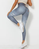 Normani Denim Scrunch Leggings