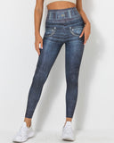 Normani Denim Scrunch Leggings