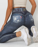 Normani Denim Scrunch Leggings