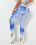 Normani Denim Scrunch Leggings