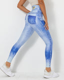 Normani Denim Scrunch Leggings