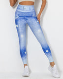 Normani Denim Scrunch Leggings