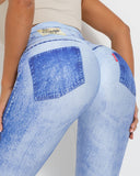 Normani Denim Scrunch Leggings