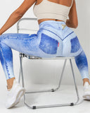 Normani Denim Scrunch Leggings