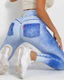 Normani Denim Scrunch Leggings