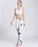 Plum Blossom Watercolor Leggings