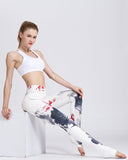 Plum Blossom Watercolor Leggings